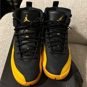Jordan 12s black and yellow grade school